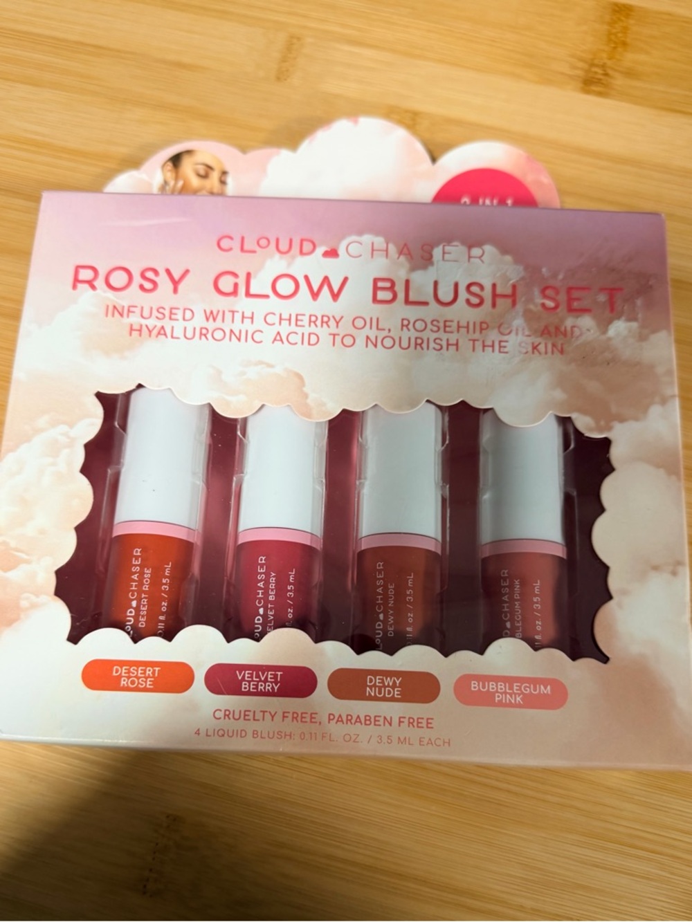 Cloud Chaser Liquid Blush Set — Rose, Berry, Nude, Pink Beauty Makeup BUNDLE